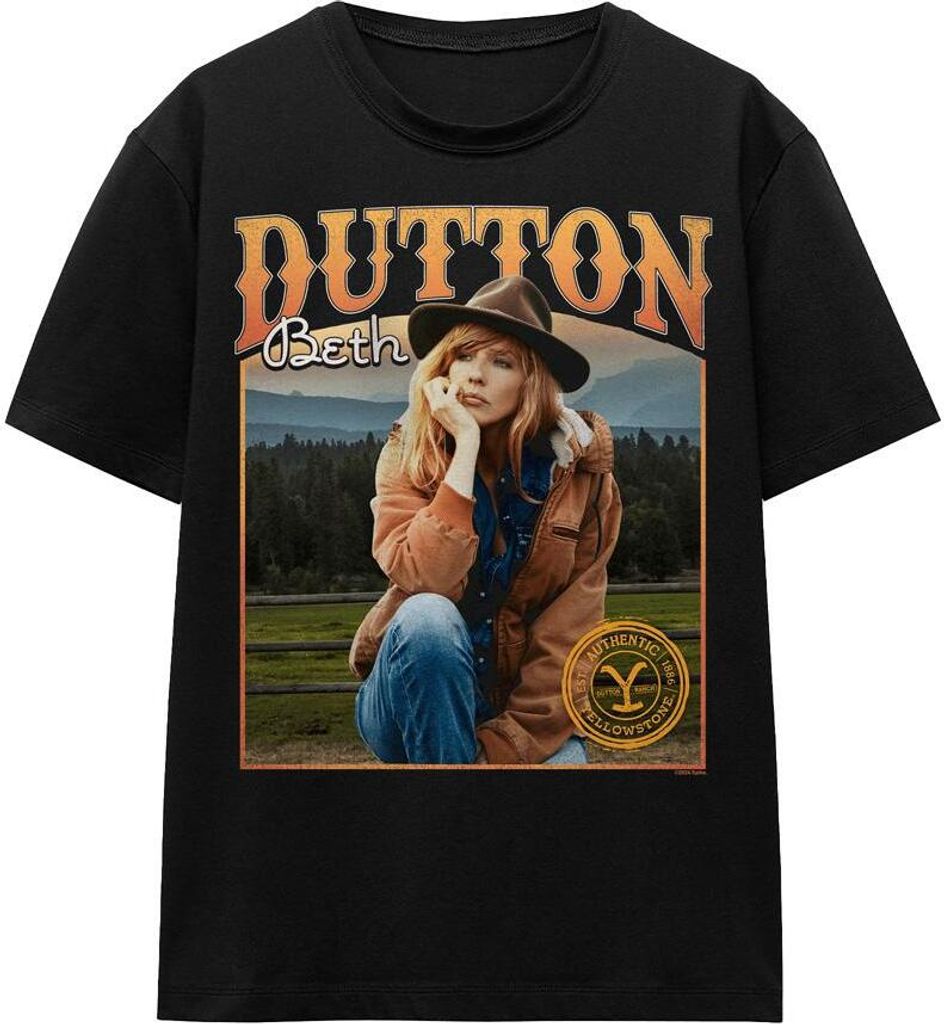 Yellowstone - "Thoughts" T-Shirt für Herren/Damen Uni TV16972 (M) (Schwarz)