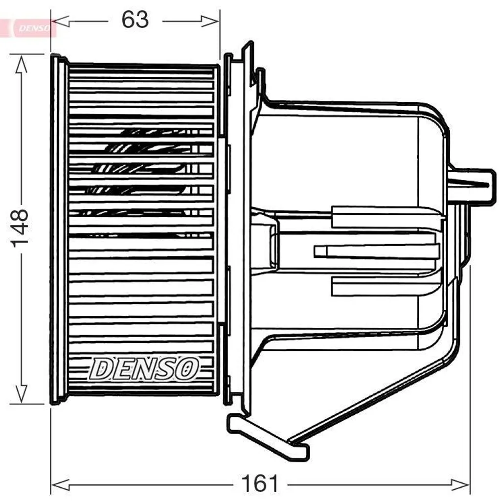 Moteur de ventilation DENSO DEA07027 silencieux pour CITROËN C3 II et DS3