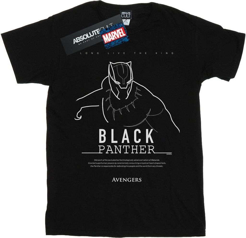 Marvel - "Long Live The King" T-Shirt für Herren BI51326 (L) (Schwarz)