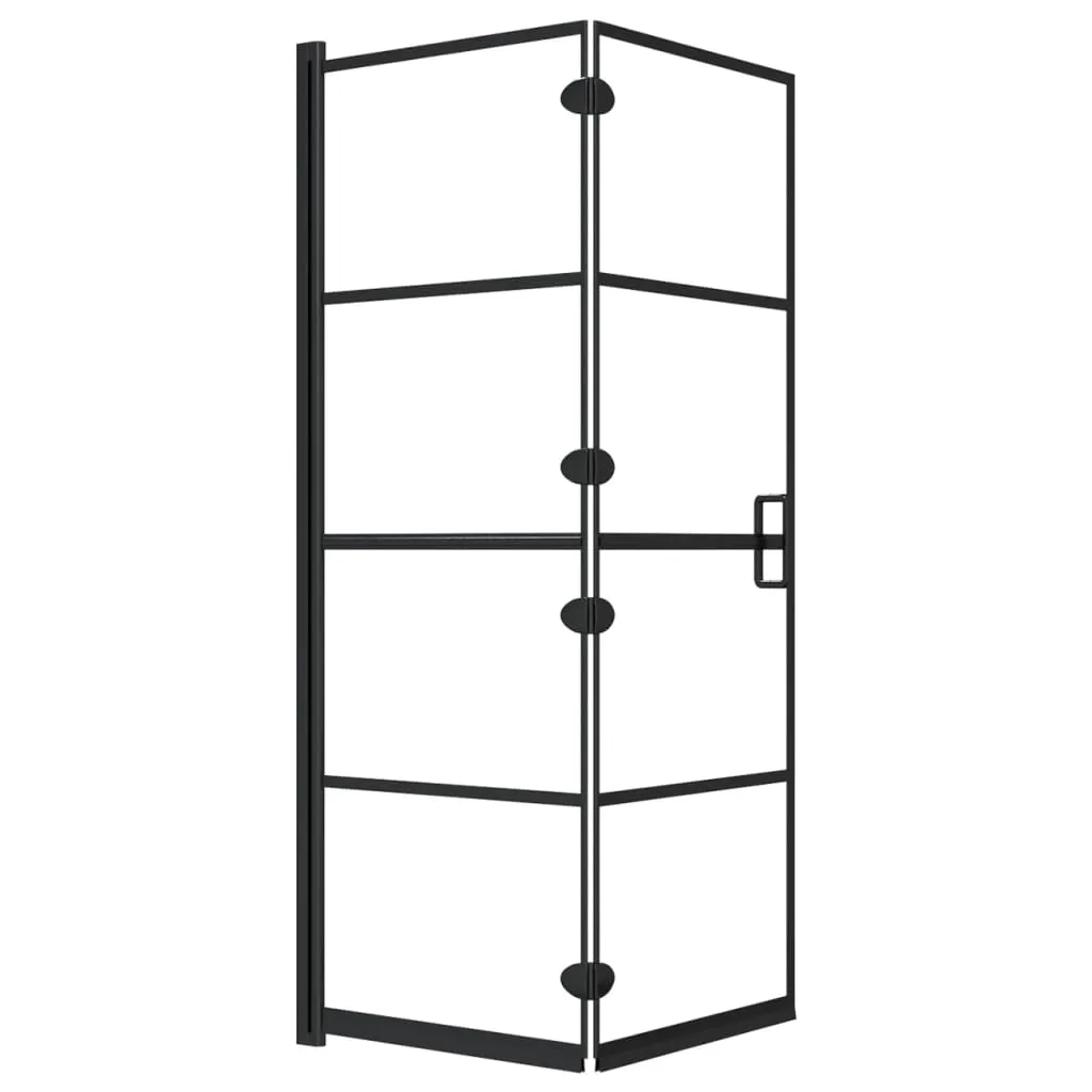 Cabine de douche pliante 100x140 cm noire : finies les fuites d'eau ESG