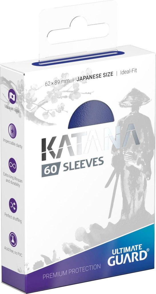 ULTIMATE GUARD Katana Sleeves Japanese Size, Kartenhülle, Blau, 60 Stück(e)