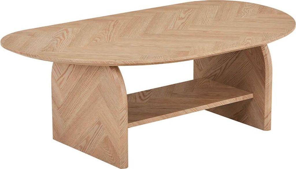 HOME DELUXE Couchtisch Oval LIARA - 131 x 82 x 13 cm - Produktbild 