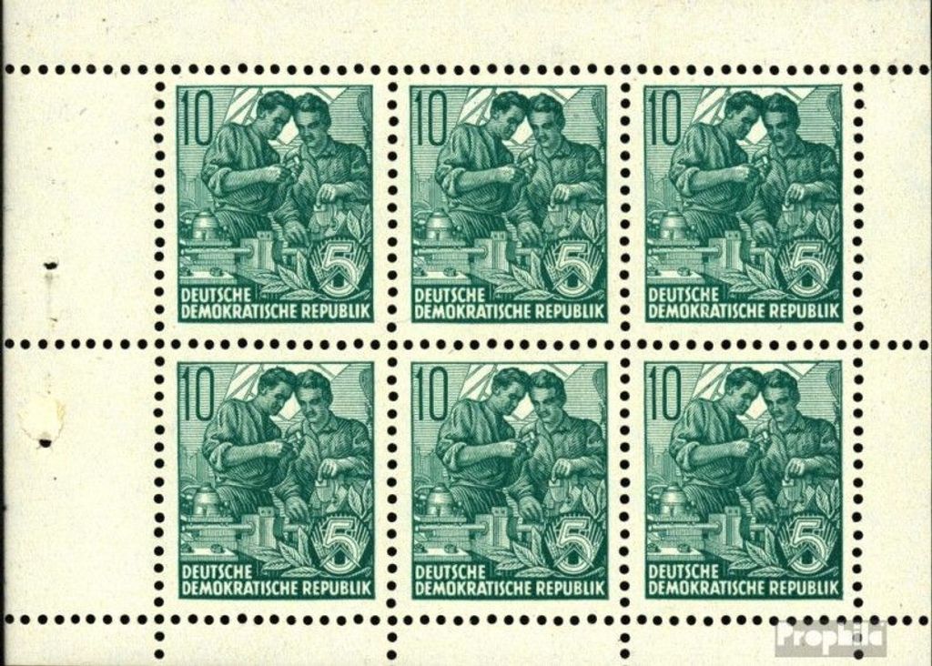 Briefmarken DDR 1960 Mi Hbl8B X postfrisch Fuenfjahresplan