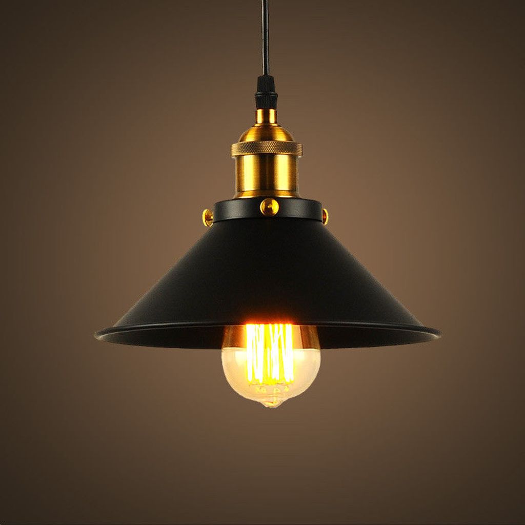 Natsen Hängeleuchte Retro Pendelleuchte, ohne Leuchtmittel, E27 Fassung, Vintage Metall Hängelampe Industrie Innenbeleuchtung