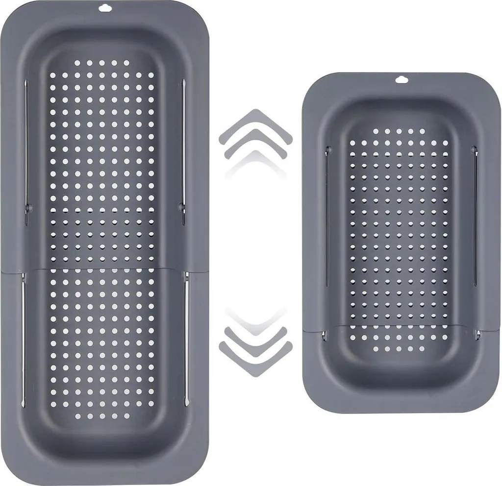 Panier égouttoir réglable pour bac d'évier cuisine longueur 34,5-48 cm
