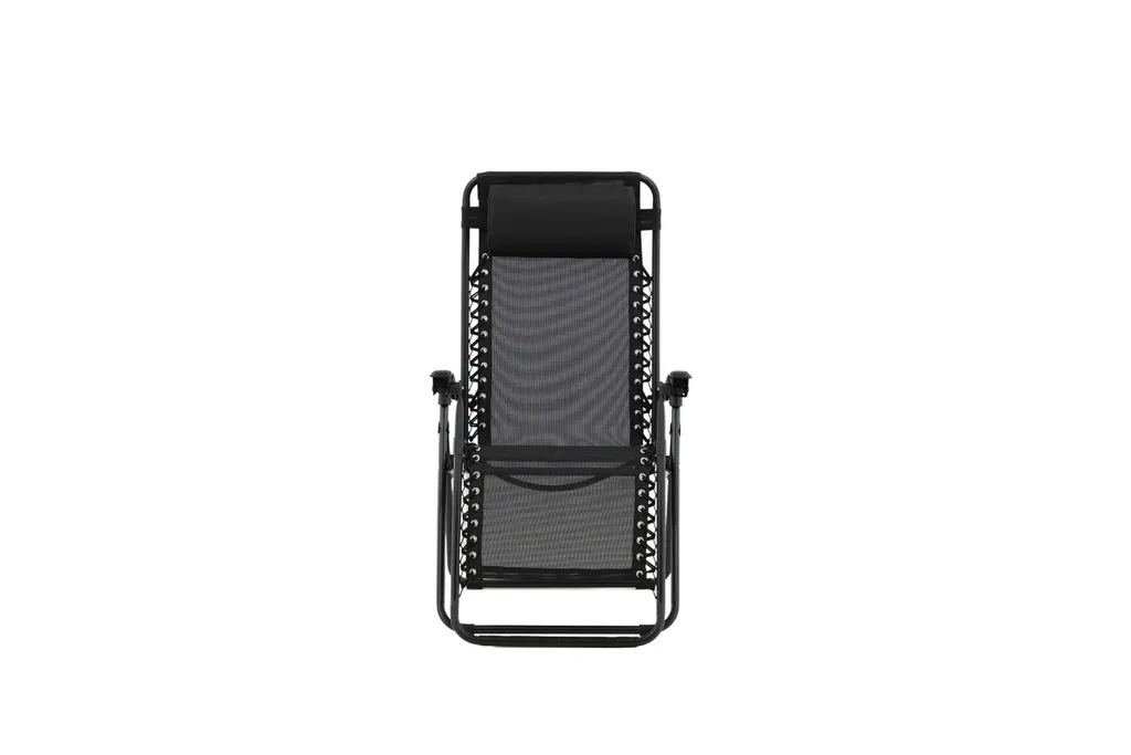 Venture Design Melker - Chaise Longue de Jardin Noire Design Moderne