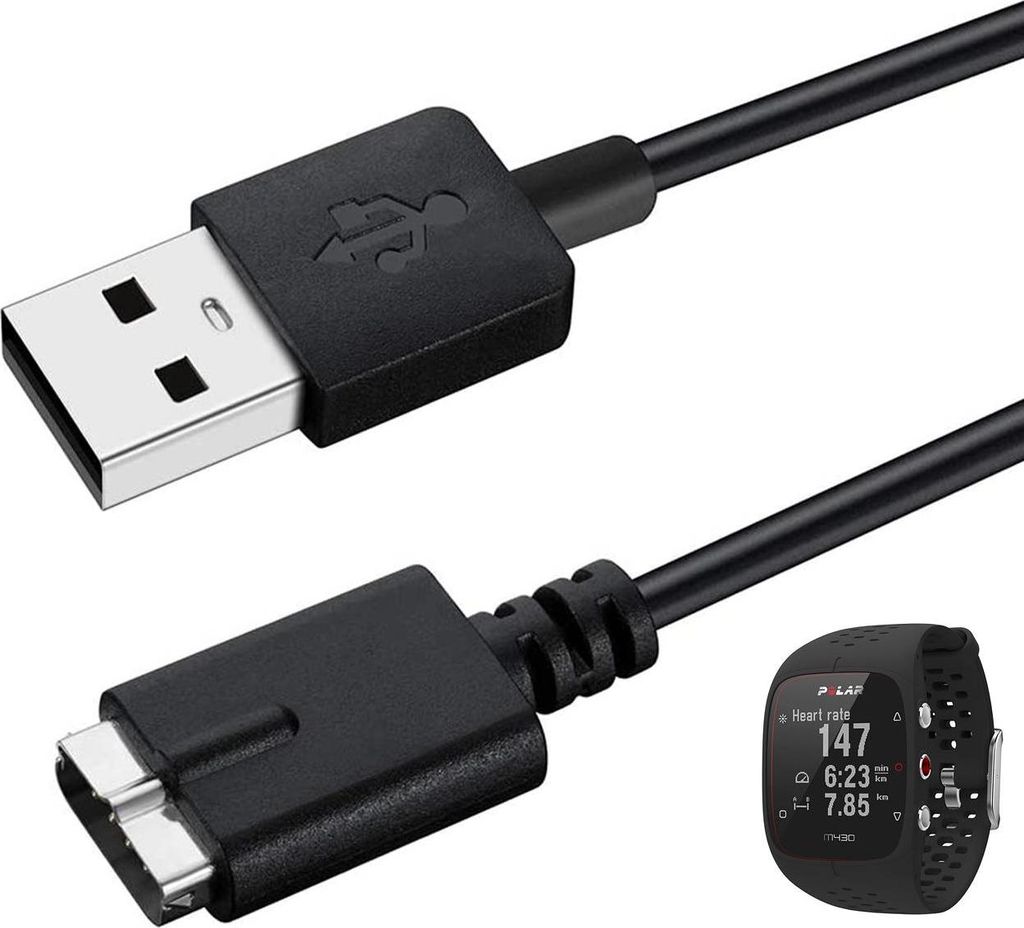 Kabel kompatibel mit Polar M430 - USB-Ersatz-Ladeadapter Produktbild 