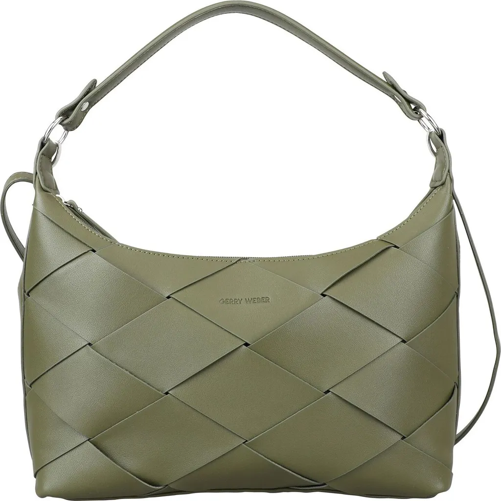 Grand sac à épaule quotidien Khaki olive GERRY WEBER Checkers 1.0 MHZ