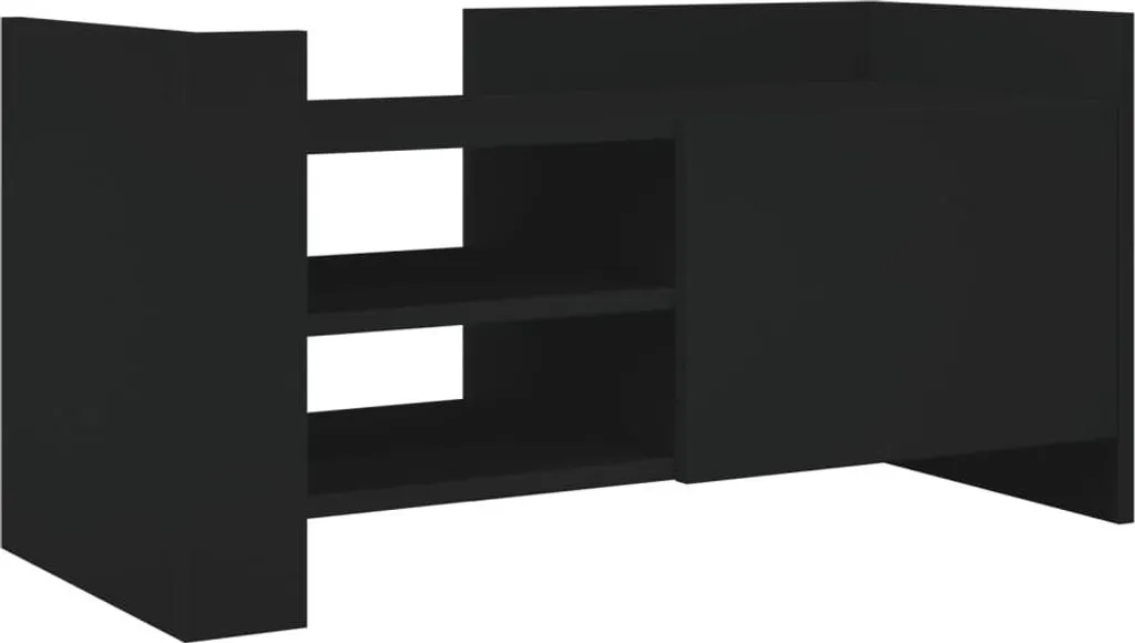 Mobile TV nero 80x35x40 cm materiale a base di legno