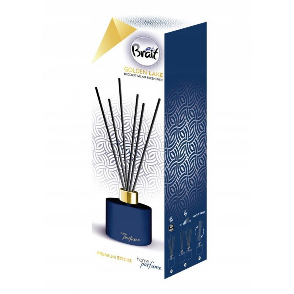 BRAIT Raumduft, dekoratives Duftöl mit Stäbchen, Golden