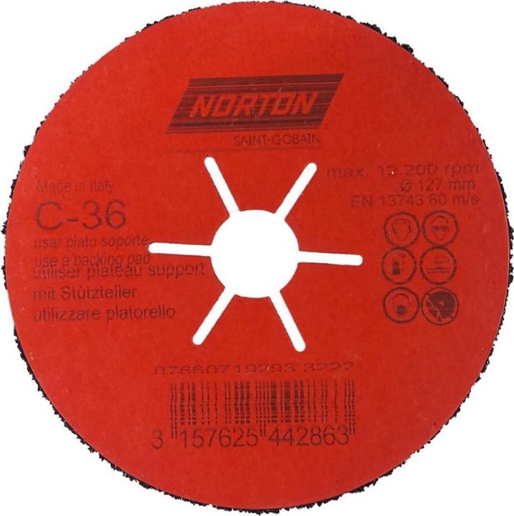 Halbflexible Scheibe Norton Cp Flex 127Mm S. 36 - P8 Cp127 36