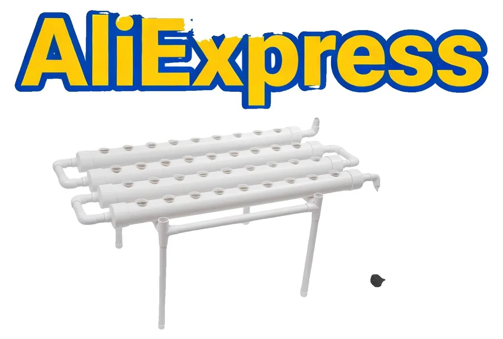 Kit hydroponique 36 emplacements en PVC durable à circulation automatique