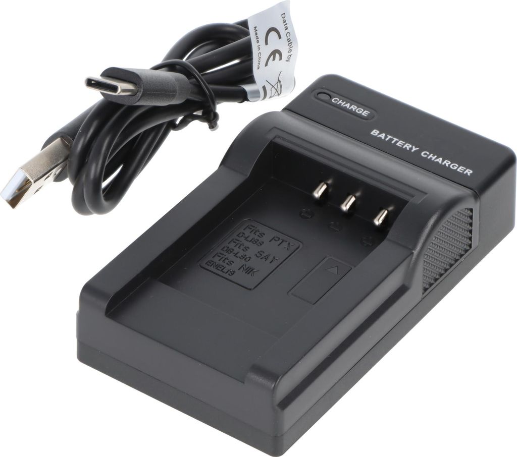 USB Ladegerät kompatibel für Nikon EN-EL19, Pentax D-LI88 und Sanyo DB-L80