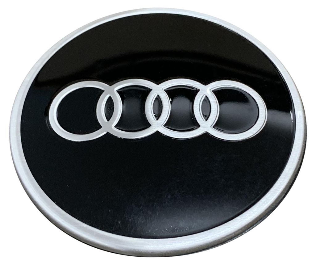 Original Audi Radzierkappe Nabenkappe Nabendeckel Felgedeckel SCHWARZ GLÄNZEND – Produktansicht