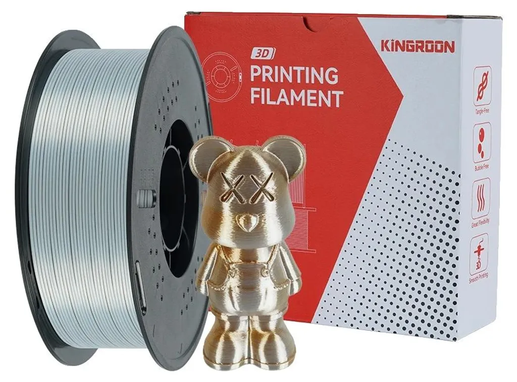 Filament 3D pour Décoration et Bijoux - Effet Or Argent Bicolore 1kg