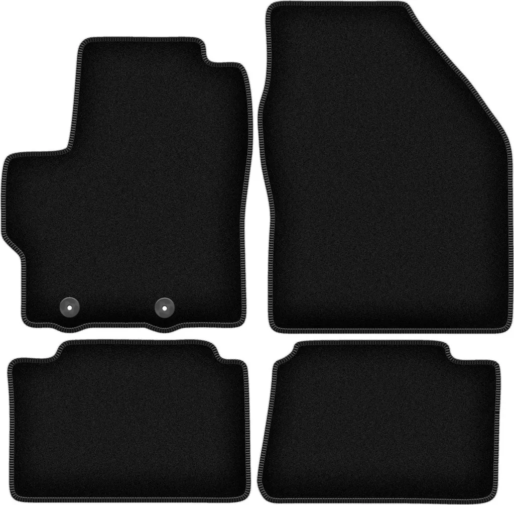 Toyota Yaris IV (2020-) Tappetini Velluto Nero con Clip di Fissaggio