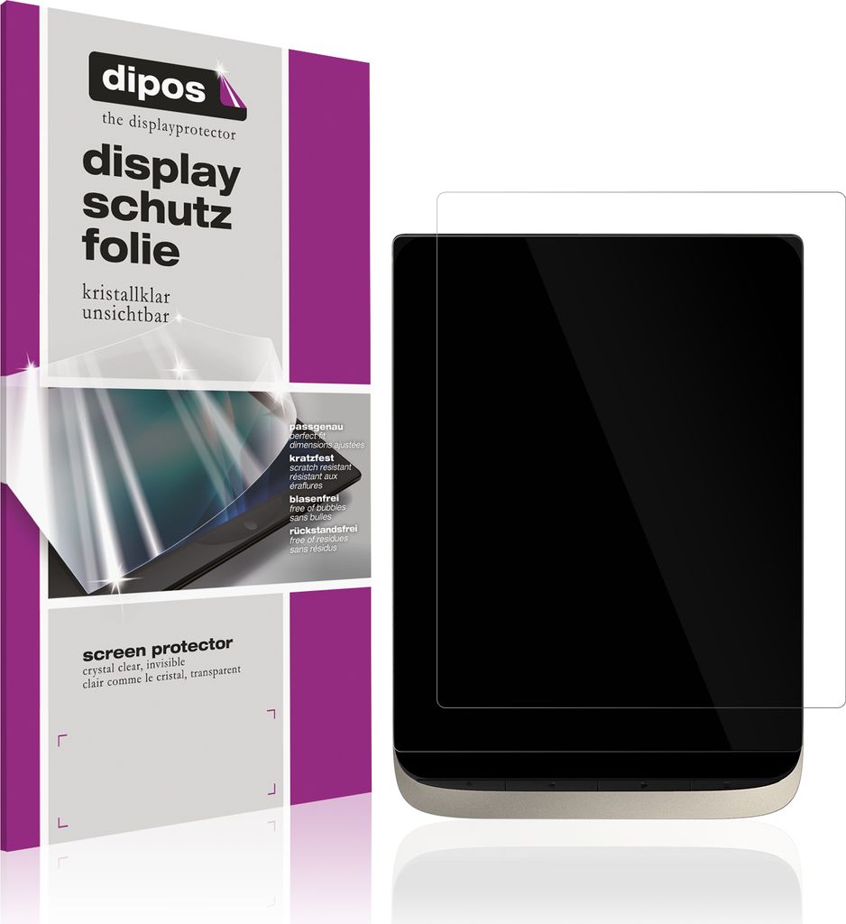 2x Schutzfolie für PocketBook InkPad Color 3 klar Displayschutzfolie Folie Display Schutz dipos