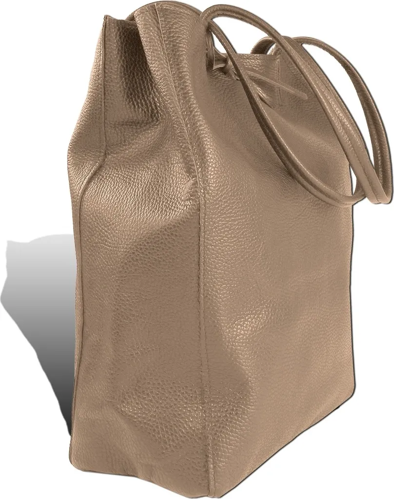 Toscanto Shopper Grande Pelle D2OTTM107SN Taupe - Ideale per Viaggi - 1