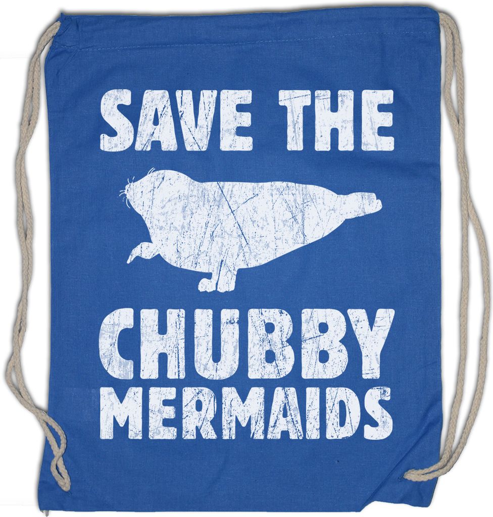 Urban Backwoods Save The Chubby Mermaids, Turnbeutel, Farbe: Royalblau