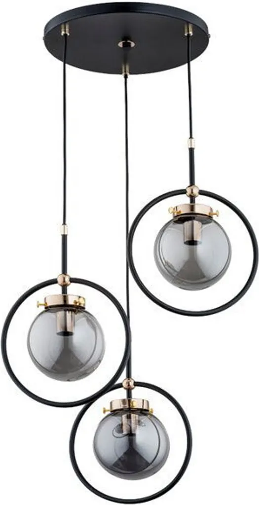 Suspension AKIRA 90cm Noir et Or pour Table à Manger et Salon Chic Alfa