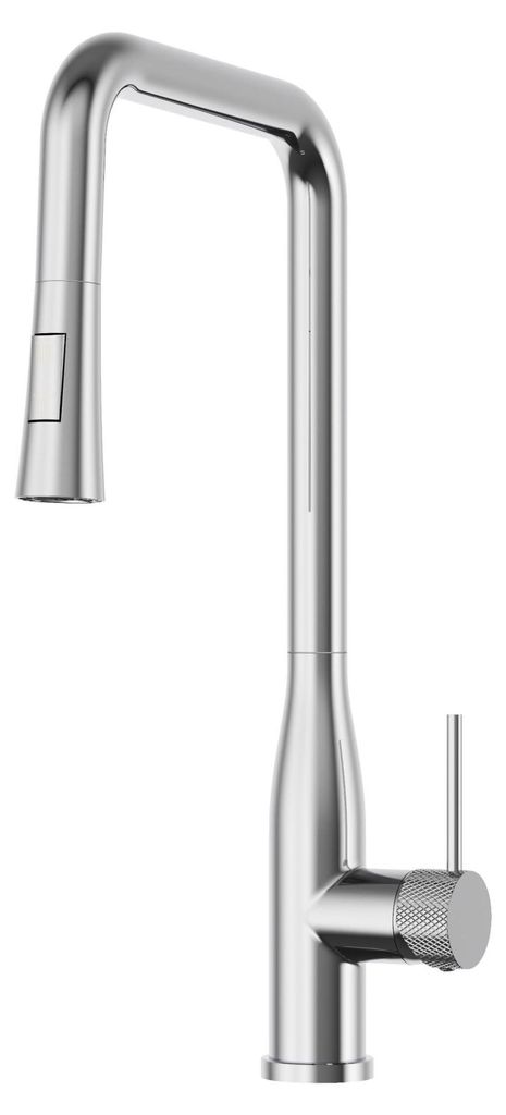 Granitan | Küchenarmatur - Hoch - Chrom - Wasserhahn Küchen - mit 2 Wasserauslassmodi - mit Herunterziehen Brause - VECTOR
