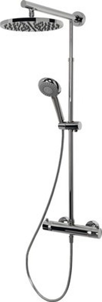 Duschsäule inkl. Thermostat Schulte Classic rund chrom Produktbild 