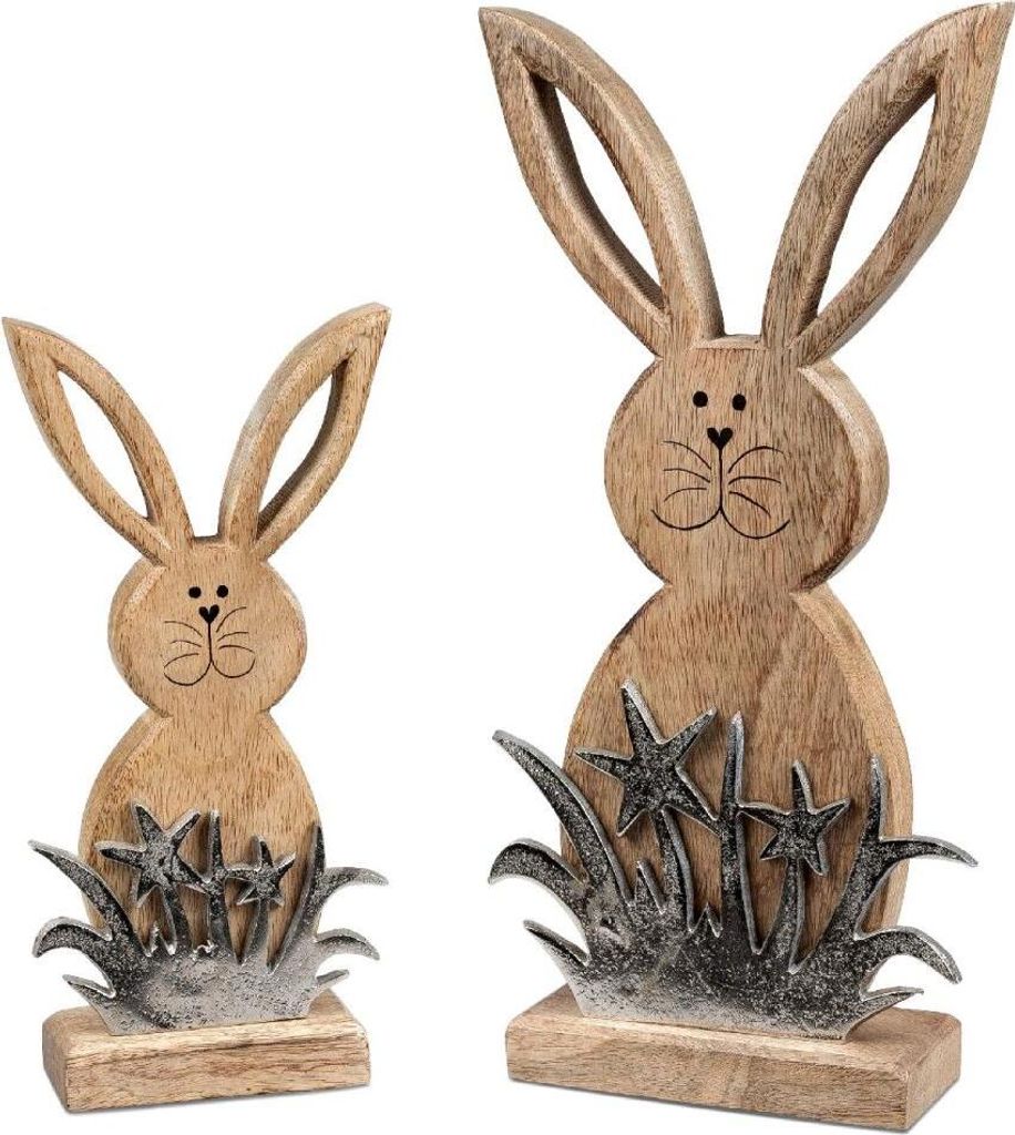 Geschenke und Dekoration zu Ostern- Hase mit Gras 34x16cm Produktbild 