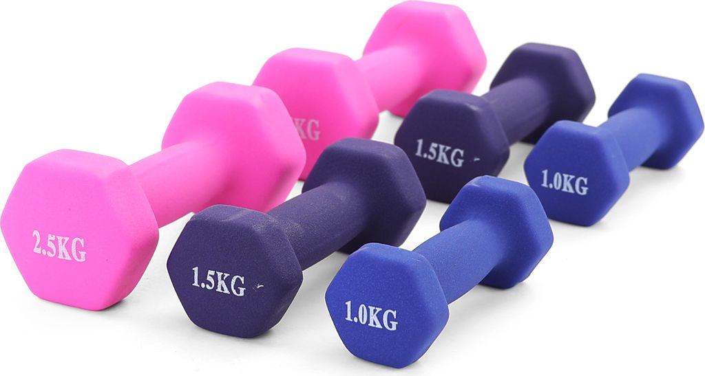 USI Vinyl Hanteln (4 Kg Paar) - Ideal Für Home-Workouts, Dreieckig Und Griffig