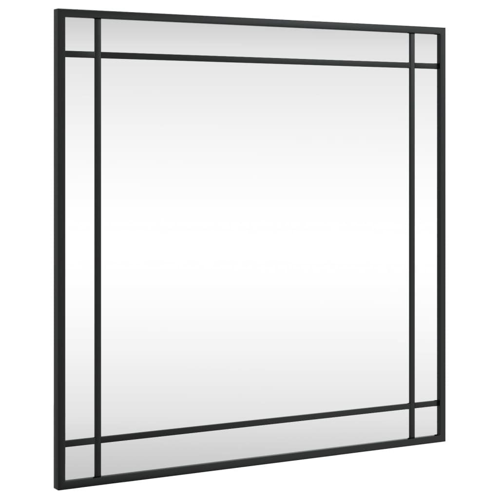 vidaXL Wandspiegel Schwarz 60x60 cm Quadratisch Eisen
