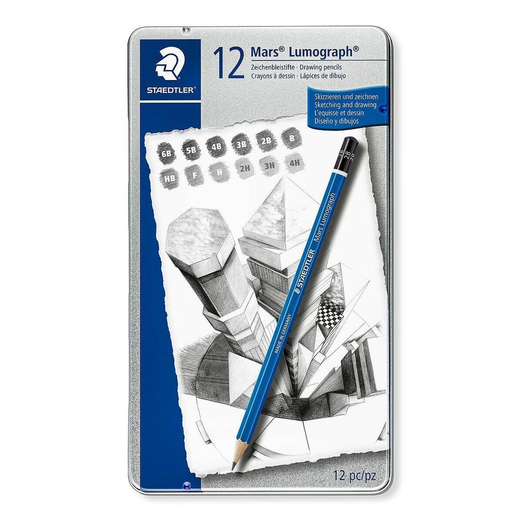 STAEDTLER Mars Lumograph 100 - Multi - Blau - 12 Stück(e) Produktbild 