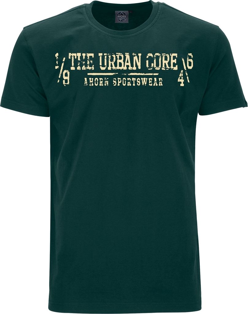 Übergrößen T-Shirt The Urban Core beige AHORN SPORTSWEAR Bottle Green 6XL