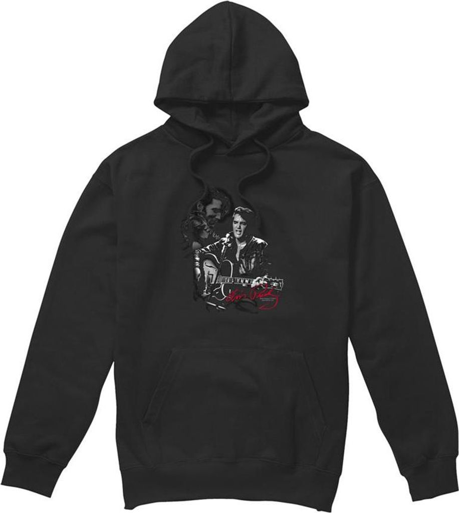 Elvis Presley - "Show Stopper" Kapuzenpullover für Herren/Damen Uni TV32225 (XXL) (Schwarz)