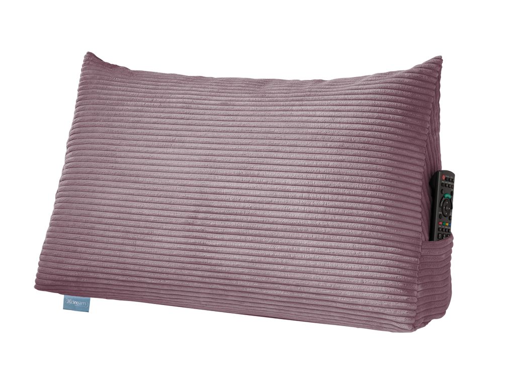 Rückenkissen | Lesekissen für Bett und Sofa | Cord rosa | Produktbild 
