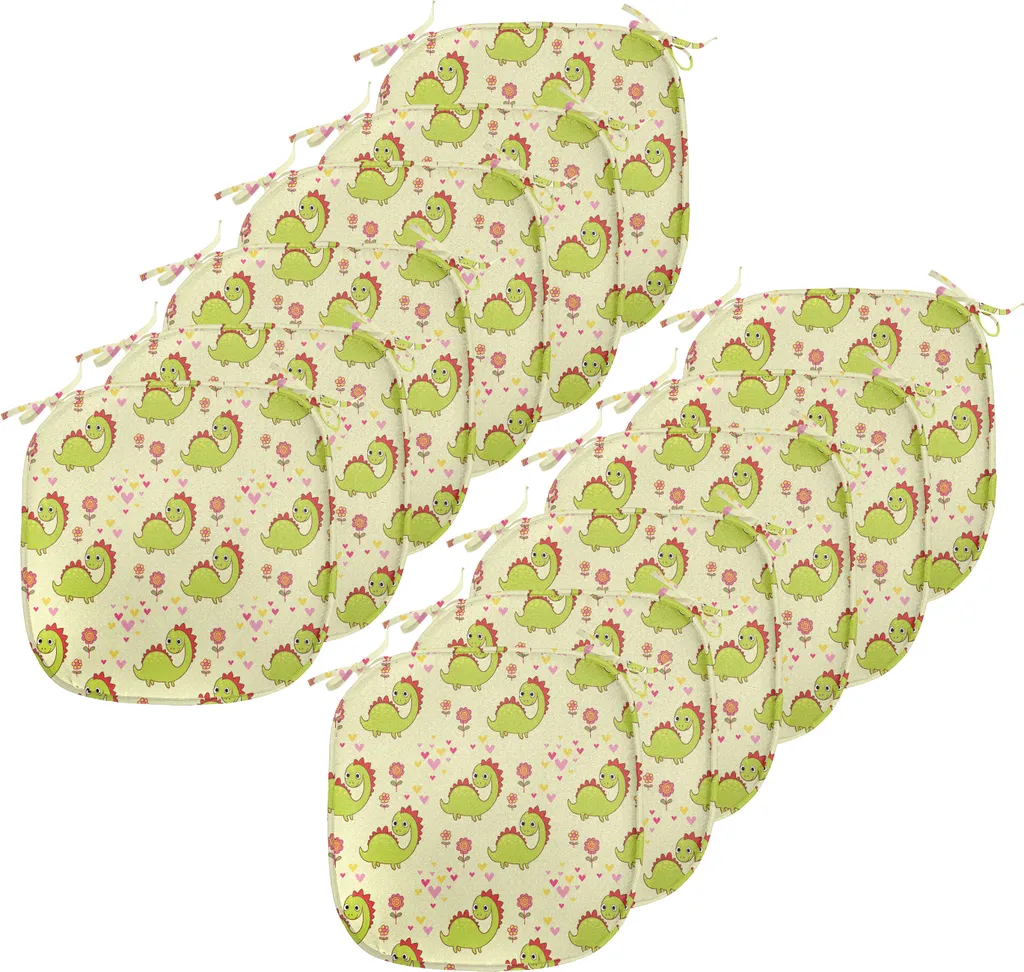 Set 12 Cuscini Sedie Dinosauri 40x40 ABAKUHAUS Impermeabili Cucina - 1