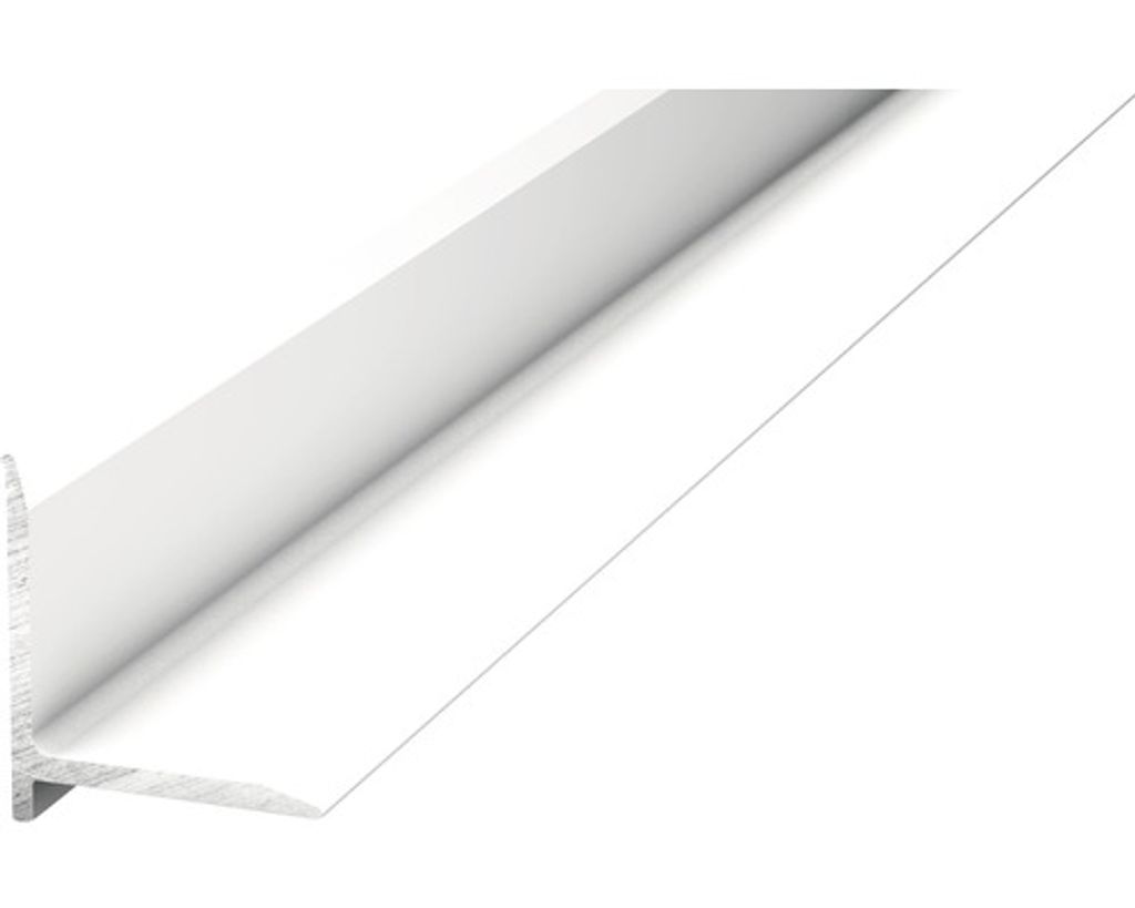 Prinz Wandanschlussprofil Alu weiß pulverbeschichtet selbstklebend 13,1 x 13,1 x 1000 mm