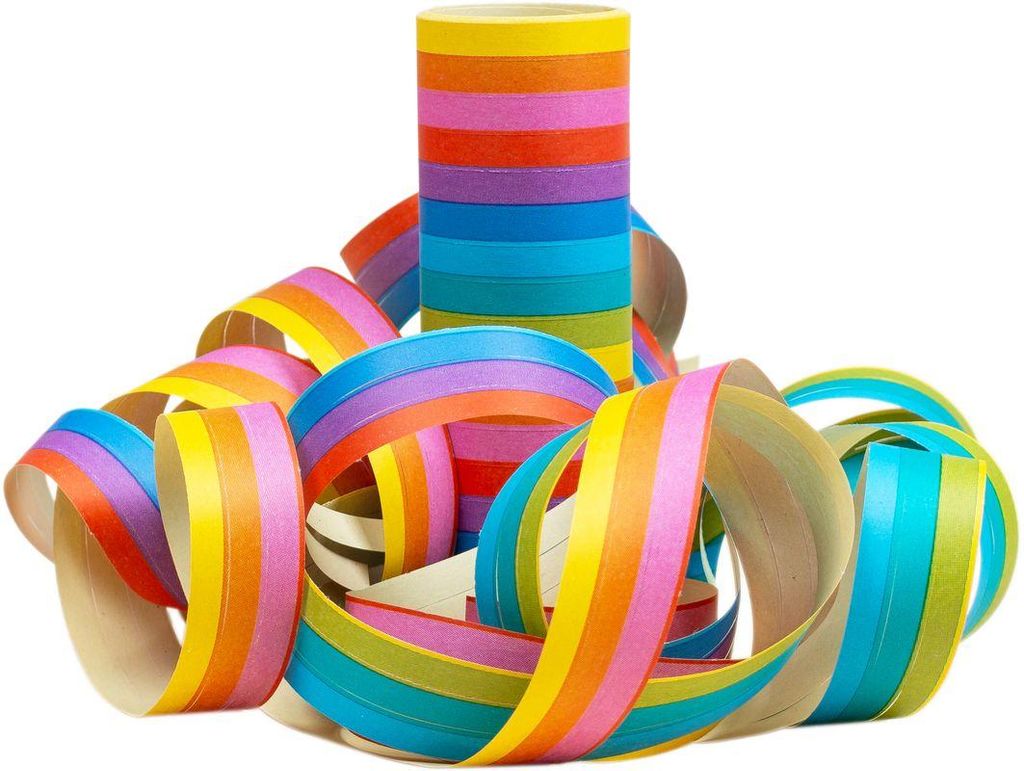 3er Pack Luftschlangen Pastell bunt 4m, 18 Wurf Produktbild 