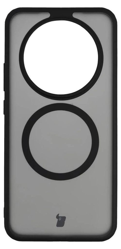A black and gray phone case with two circular cutouts for cameras, shown from the back.