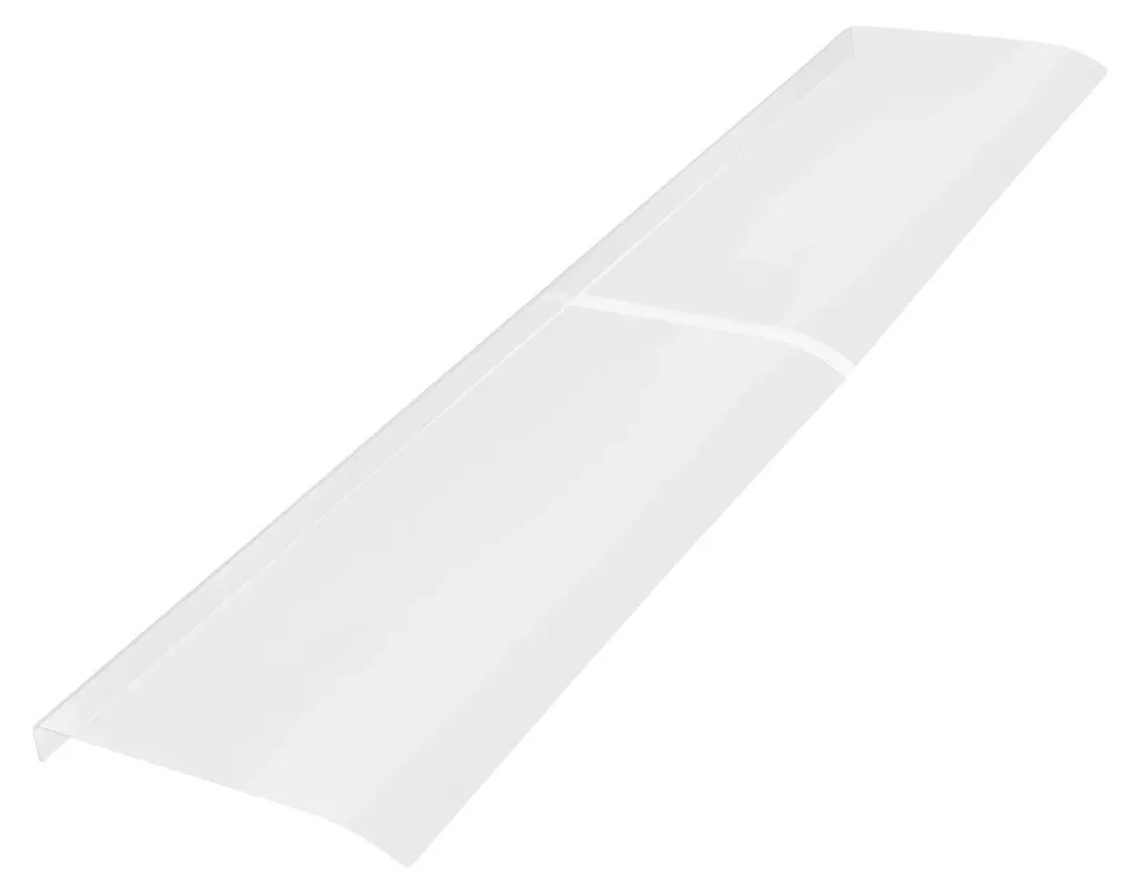 Auvent de porte transparent 120x80 cm avec fixation murale solide