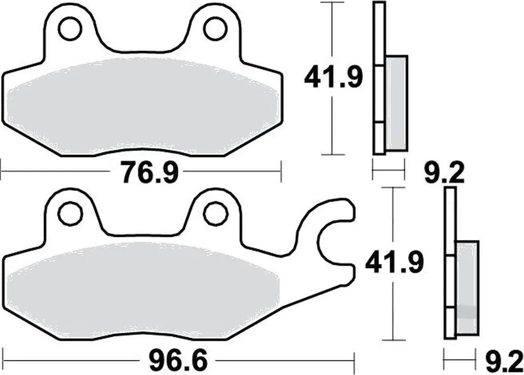 Jeu de plaquettes de frein arrière pour moto AJS NKT-1 125 08-10 Pamoto