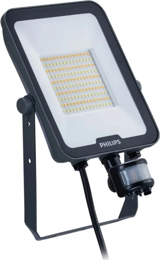 Projecteur LED Philips 50W 6000lm IP65 avec Capteur de Mouvement Noir