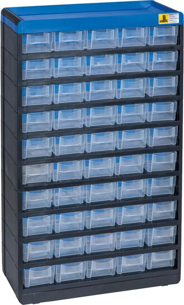 Armoire de Rangement pour Vis et Petites Pièces 30x13,5x52,5 cm Noir
