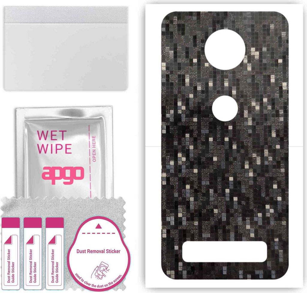apgo Rückseite Schutzfolie, Skin, kompatibel mit Motorola Moto Z3, Hinten Displayschutzfolie aus Vinylfolie, kratzfest, einfache Montage - Carbon ...