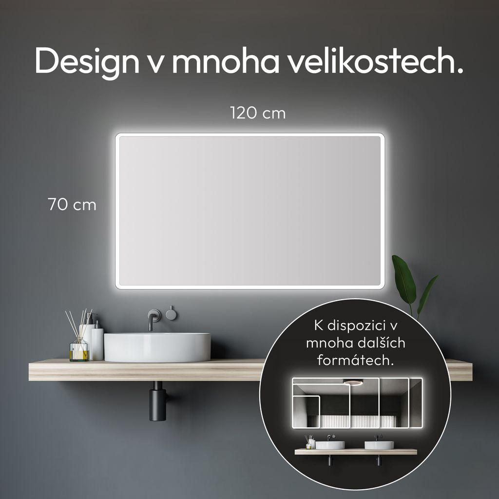 Koupelnové zrcadlo s osvětlením TALOS Moon LED koupelnové Obrázek produktu 1