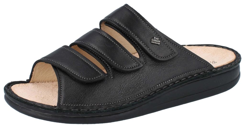 FINN COMFORT Korfu Damen und Herren Pantolette schwarz Produktbild 
