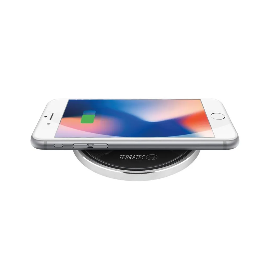 Chargeur à induction circulaire blanc pour smartphone compatible sans fil - 4
