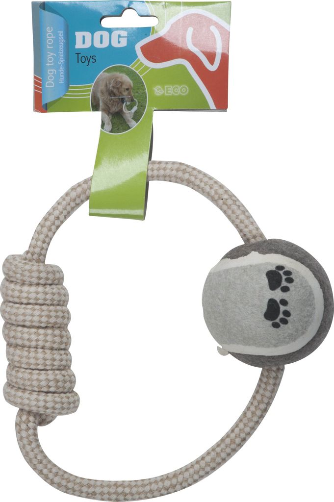 Hundespielzeug Seil mit Ball Ø20cm Baumwolle Spielzeug Hund Produktbild 