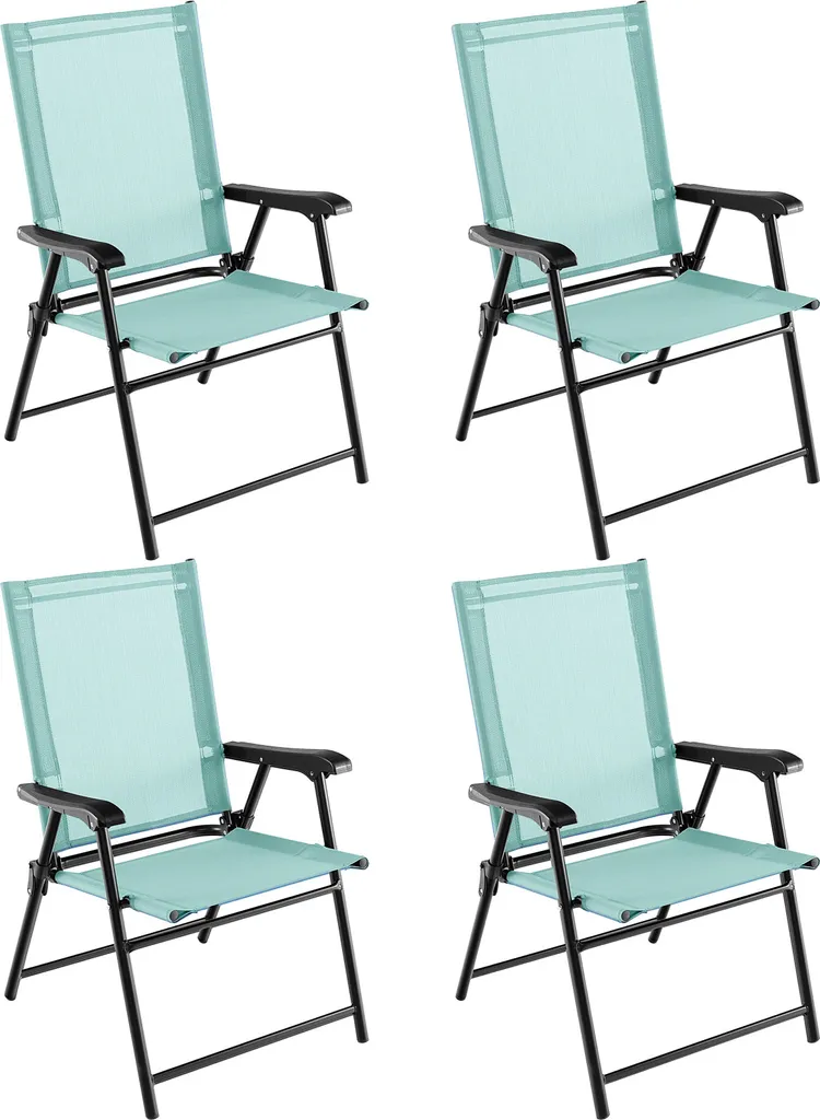 Chaises de balcon pliantes et résistantes aux UV - Ensemble de 4