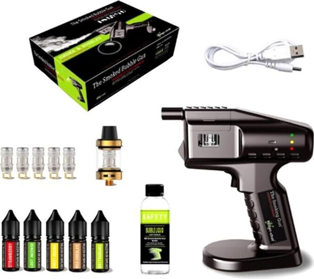 Cocktails Smoker Bubble Gun,Alkohol Räucher Set, Räuchermaschine,USB Betriebenes,Portable Handheld Cold Smoking Smoker Generator