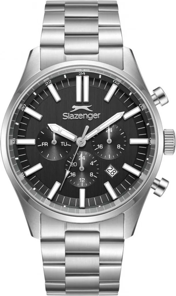 Montre Slazenger Argentée à la Mode, Finition Brillante et Look Tendance