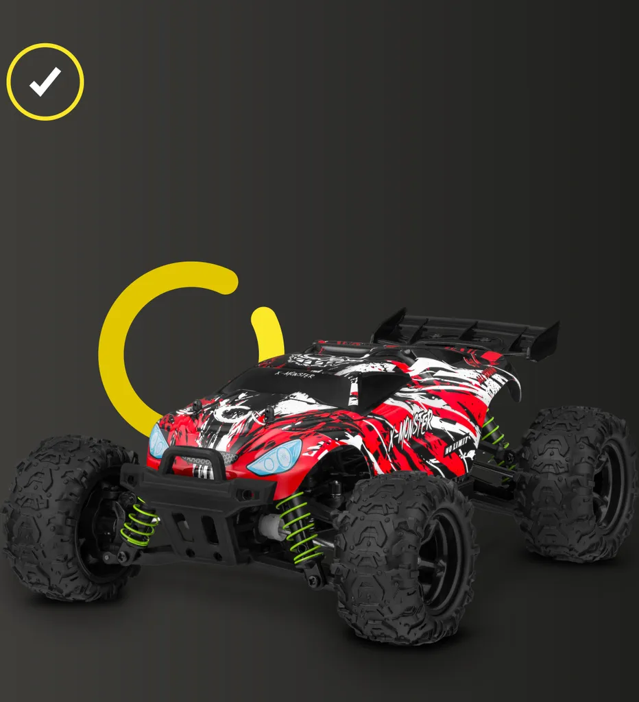 Voiture RC incassable 45 km/h X-Monster 3.5 avec 2 coques de rechange - 30